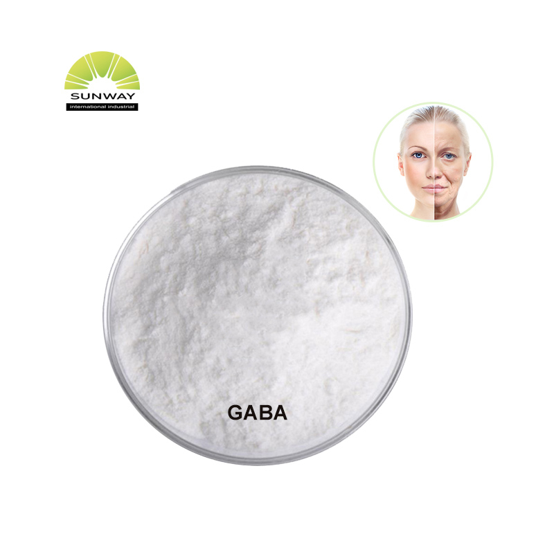 SUNWAY Gamma Aminobutyric Acid GABA پاؤڈر فوڈ گریڈ وائٹ پاؤڈر