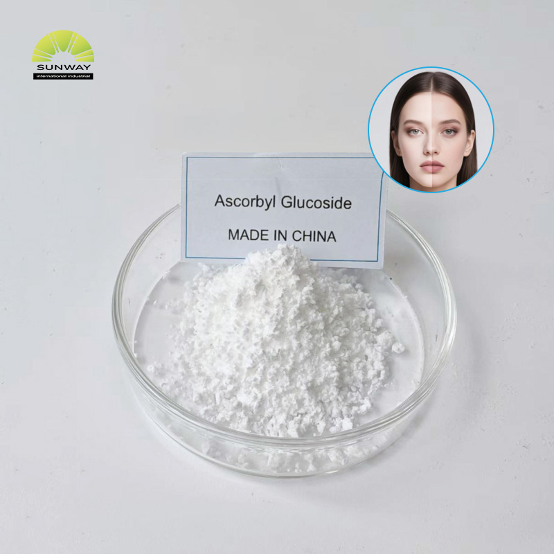 کاسمیٹک گریڈ کی جلد کو چمکانے والا AA2G Ascorbyl Glucoside پاؤڈر سفید کرنے والی مصنوعات کے لیے